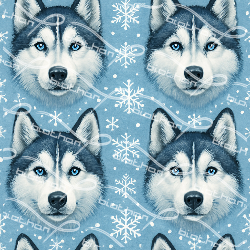 Snowflake Huskies ColorThan design - BioThane® Beta 520 Standard