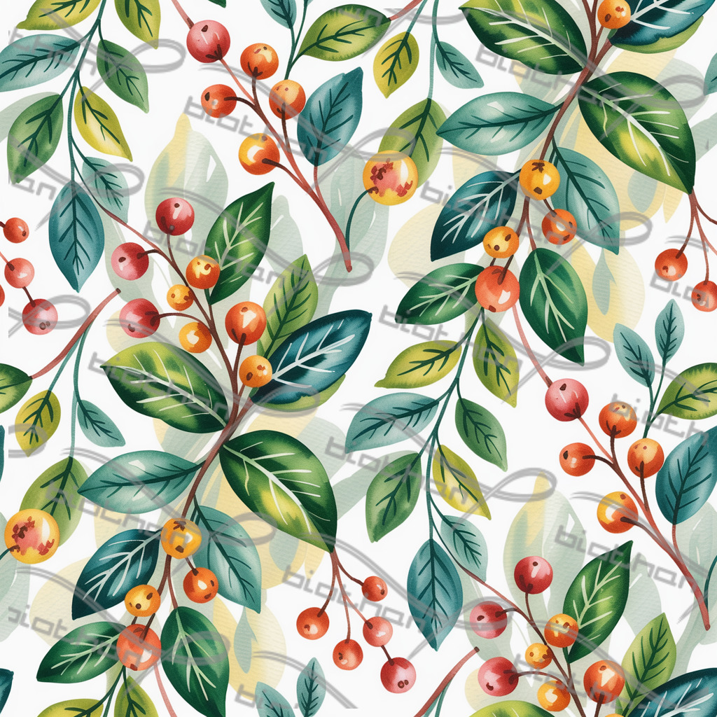 Berry leaves ColorThan design - BioThane® Beta 520 Standard