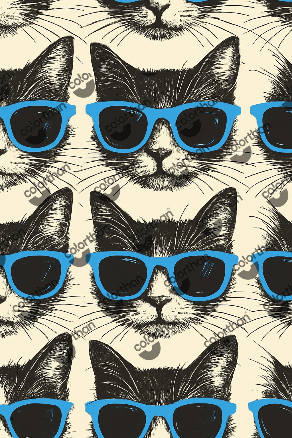 Cat in Blue ColorThan design - BioThane® Beta 520 Standard