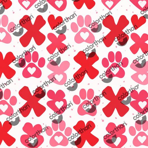 Paw Love ColorThan design - BioThane® Beta 520 Standard