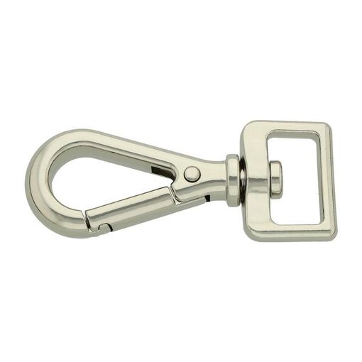 Poniklovaná popruhová karabina - 20 mm