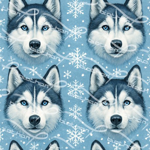 Snowflake Huskies ColorThan design - BioThane® Beta 520 Standard