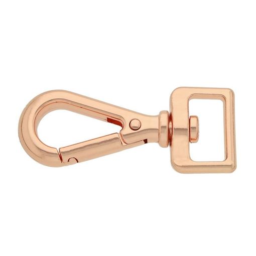 Rose gold popruhová karabina - 20 mm