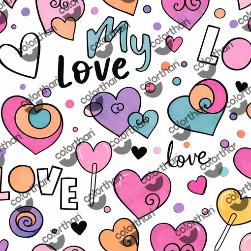 Candy Hearts ColorThan design - BioThane® Beta 520 Standard