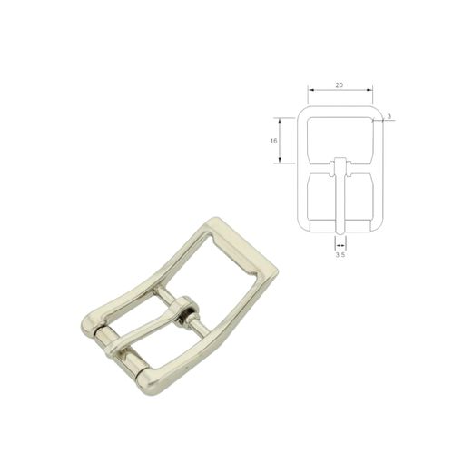 Kolébková přezka s rolnou- 20 mm