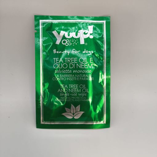 Vlhčený TEA TREE A NEEM OIL ubrousek Yuup!