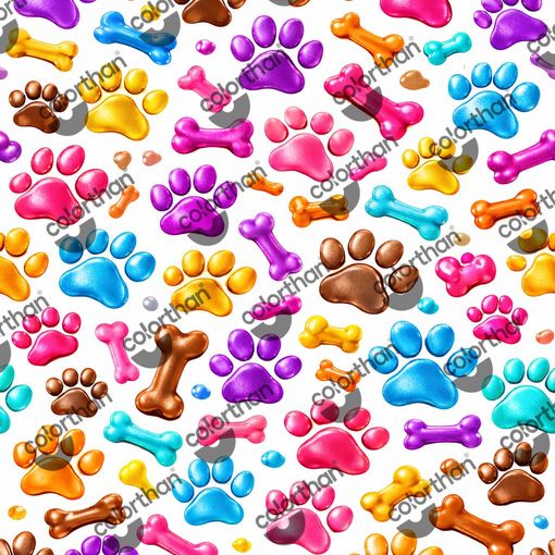 Paws and Bones ColorThan design - BioThane® Beta 520 Standard